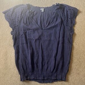 Aerie Blouse With pointelle detail